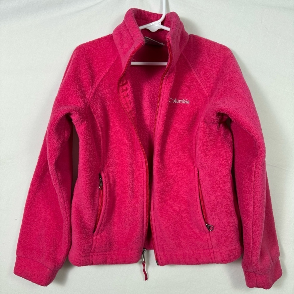 Columbia Kids Pink Full Zip Fleece Jacket Size XS
